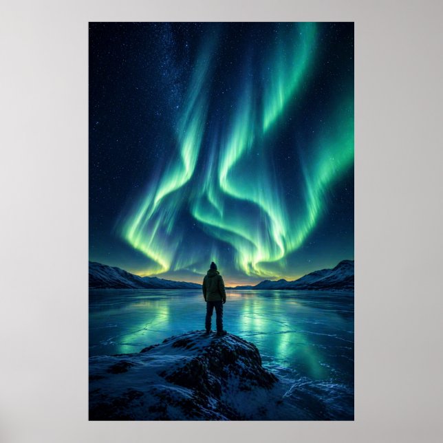 Silent Awakening – Aurora Borealis Poster (Front)