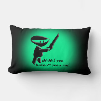 Silent black ninja assassin, armed and dangerous lumbar pillow