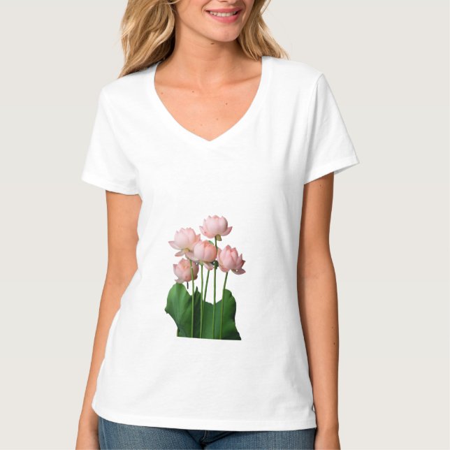 Silent Bloom Lotus in Stillness Grace Rising Seren T-Shirt (Front)