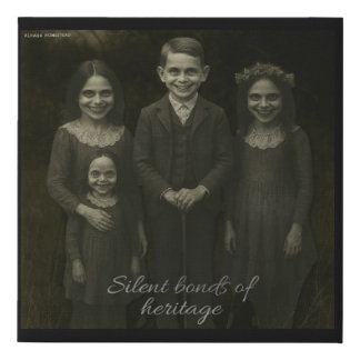 Silent bonds of heritage faux canvas print