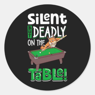 Silent But Deadly - Billiards Lynx  Classic Round Sticker