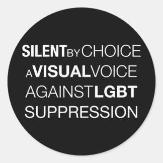 Silent By Choice Round Dark Sticker