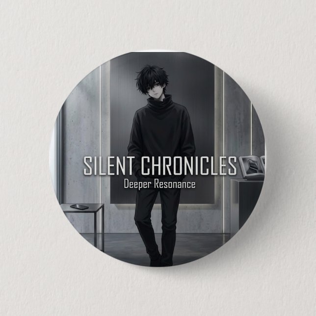 Silent Chronicles Deeper Resonance Anime Aesthetic Button (Front)