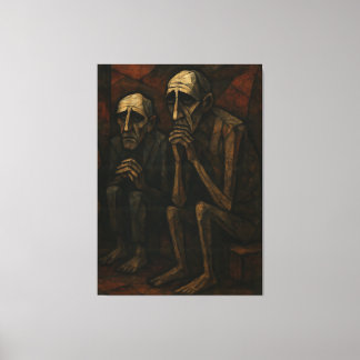 Silent Companions" | Cubist & Expressionist . Canvas Print