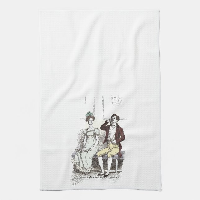 Silent Darcy - Jane Austen Pride and Prejudice Kitchen Towel (Vertical)