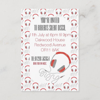 Silent disco birthday invitation headphones
