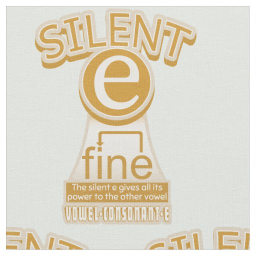 Silent E English Language Phonics Rule Fabric