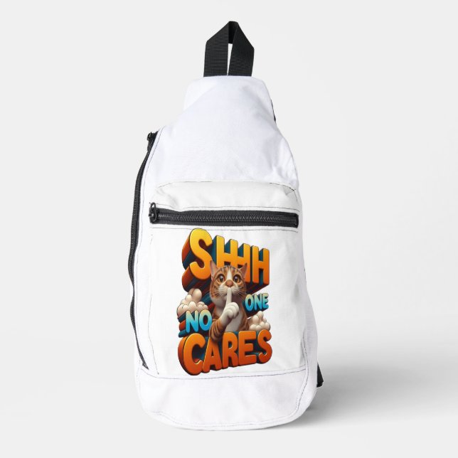 Silent Feline Disinterest Sling Bag (Front)