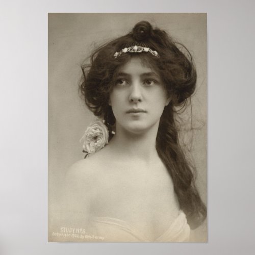 Silent Film Star Evelyn Nesbit Poster