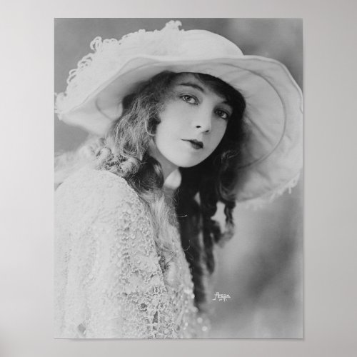 Silent Film Star Lillian Gish Poster