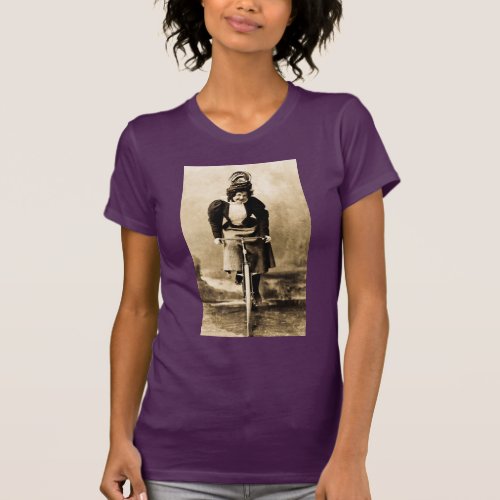 Silent Film Star Madge Lessing on Bike Vintage T_Shirt