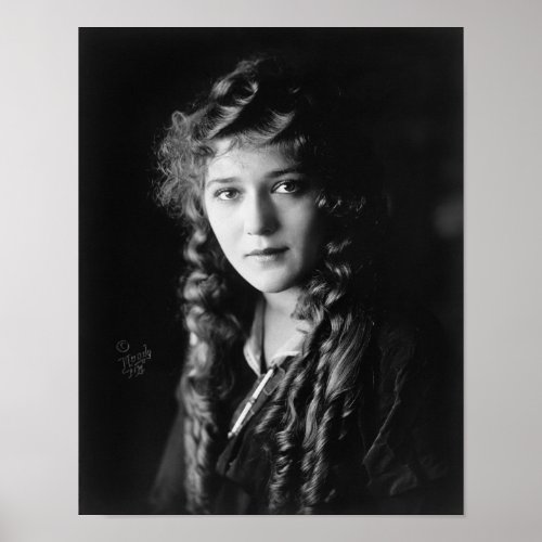 Silent Film Star Mary Pickford Poster