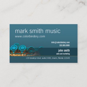 Silent Flute Business Card by MyBindery at Zazzle