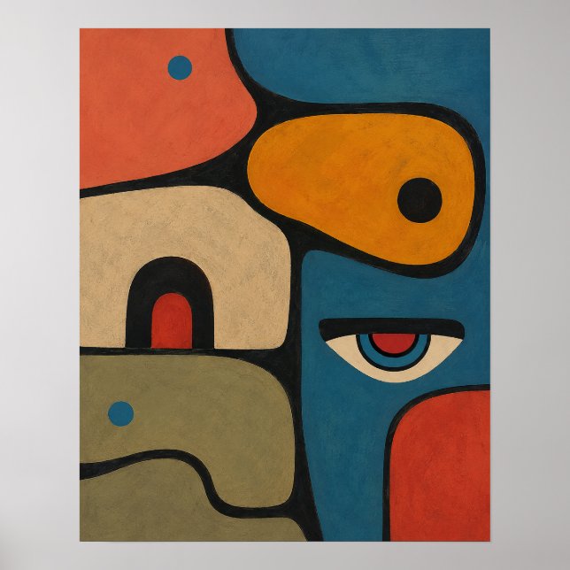 Silent Fragments of Thought abstract art  Poster (Front)