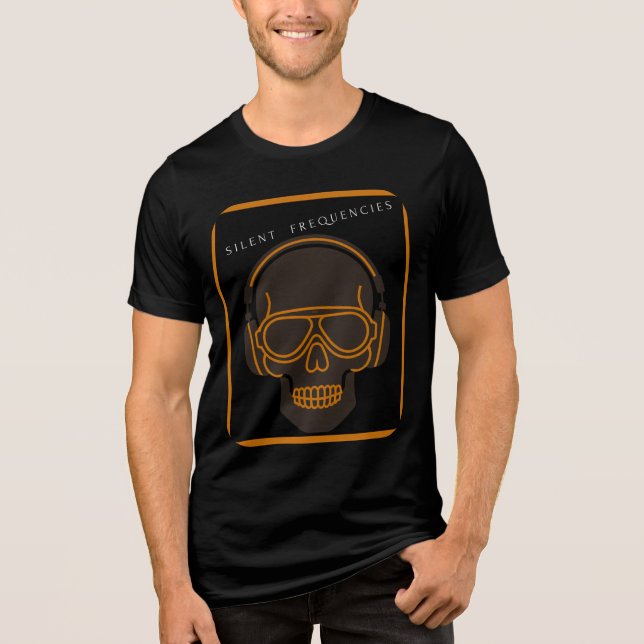Silent Frequencies – Skull Headphones Tee (Front)