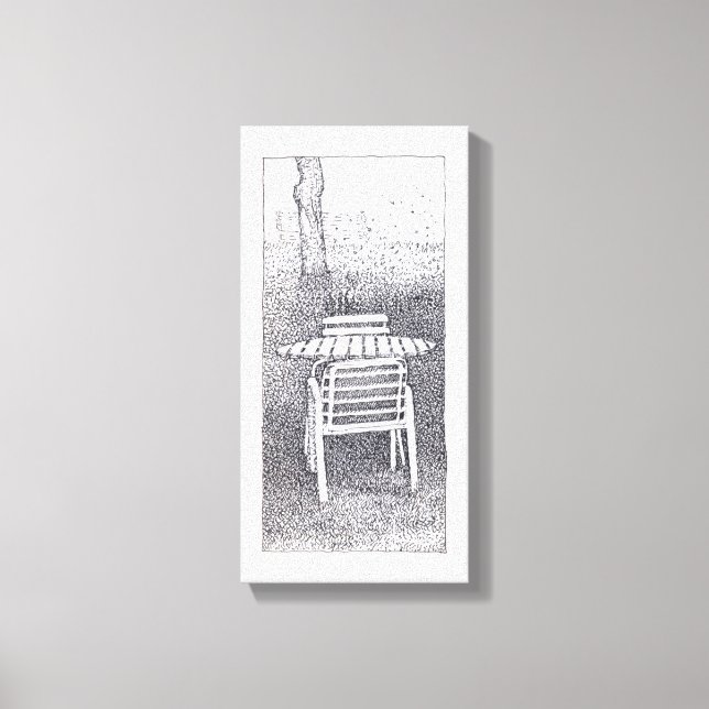 SILENT GARDEN Drawing Canvas print (Front)
