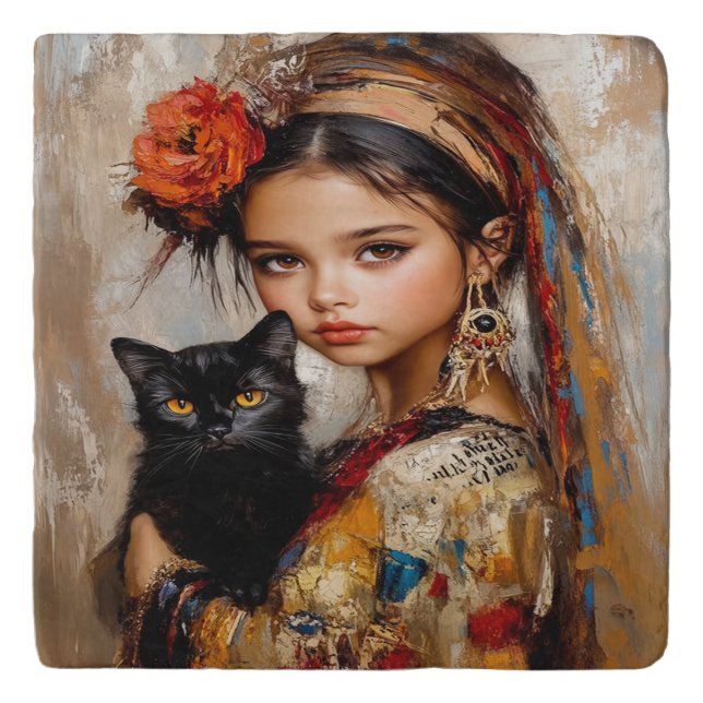 Silent Gazes Trivet (Front)