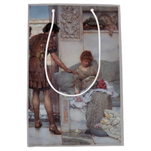 Silent Greeting by Lawrence Alma_Tadema Medium Gift Bag