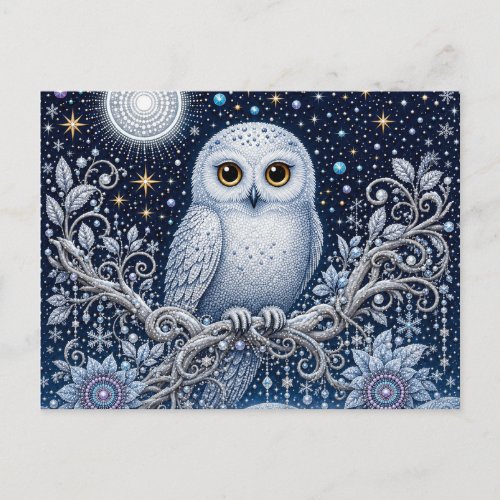 Silent Greetings from Winter's Night Postcard