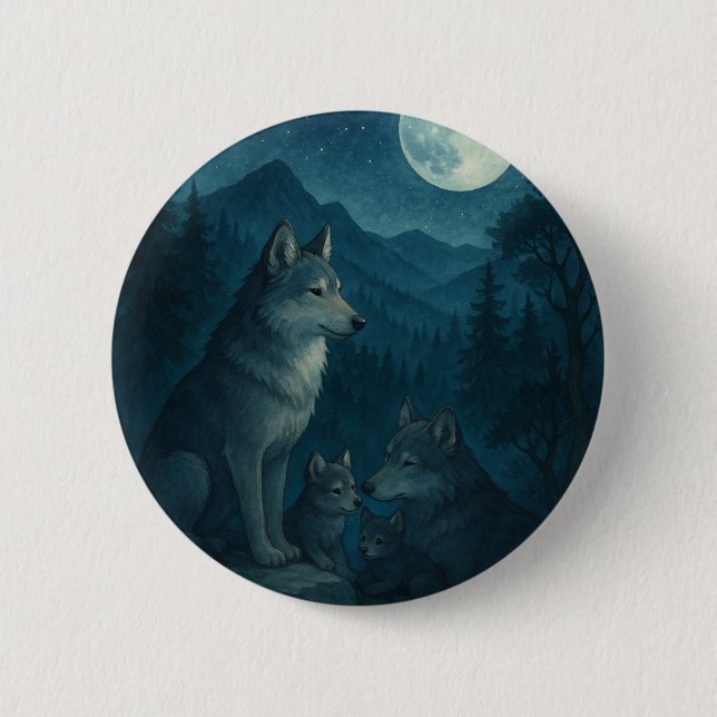  Silent Guardian of the Night Button (Front)