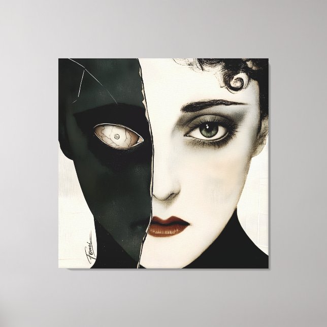 Silent Hell - Dark Art Stretched Canvas Print (Front)