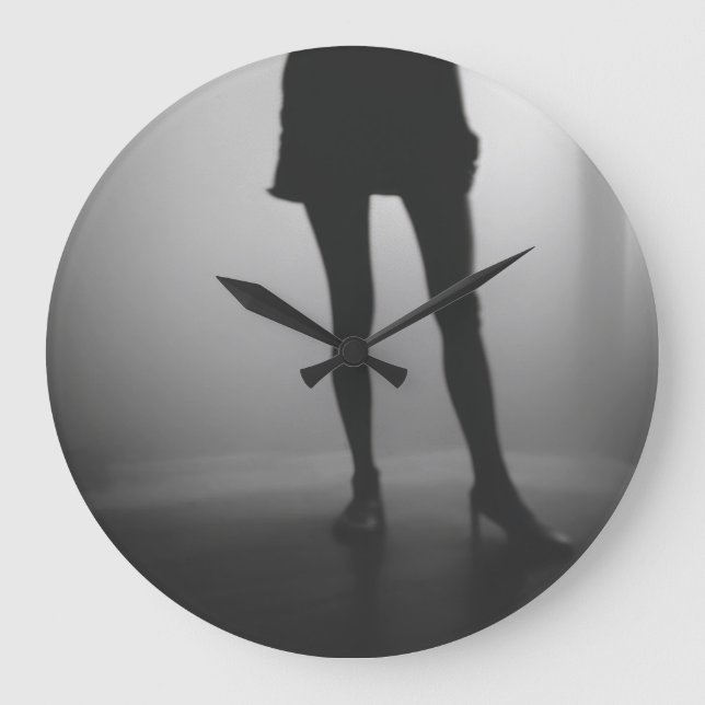 Silent Hush at Heels Large Clock (Front)