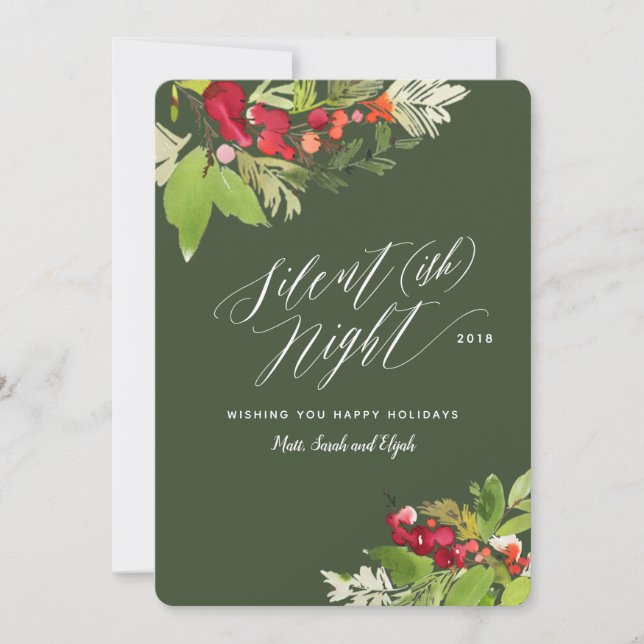 Silent (ish) night Christmas holiday card (Front)