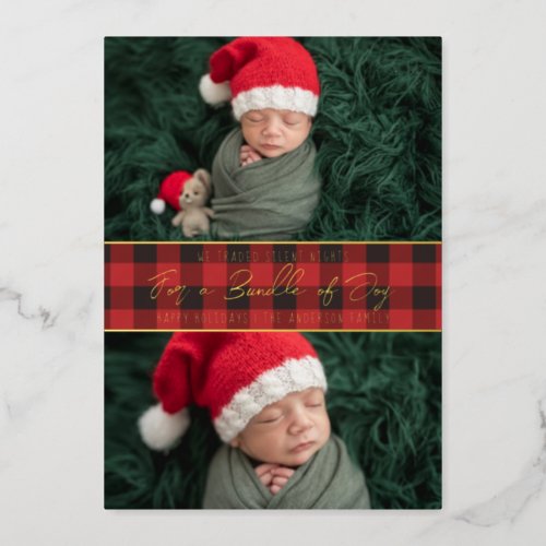 Silent_Less Nights  Christmas Birth Announcement