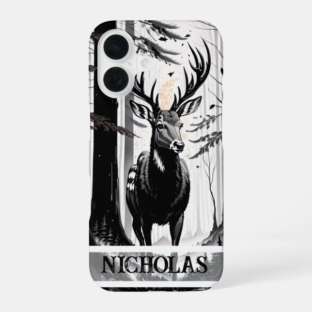 Silent Majesty in the Woods iPhone Case (Back)