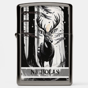 Silent Majesty in the Woods Zippo Lighter