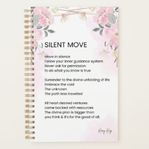 Silent Move - Encouragement Poem Poetry  Planner