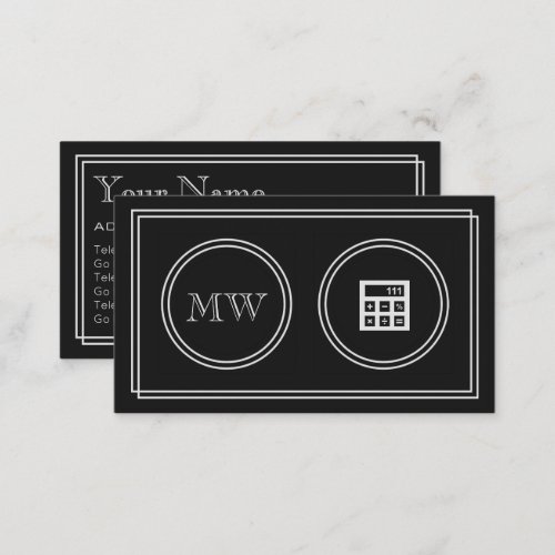 Silent Movie Accountant Business Cards