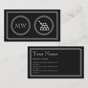 "Silent Movie" Bricklayer Business Cards