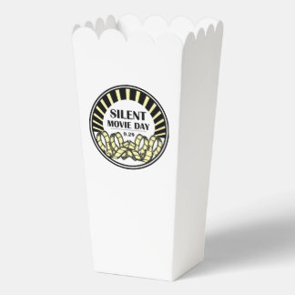 Silent Movie Day Popcorn Container Favor Boxes