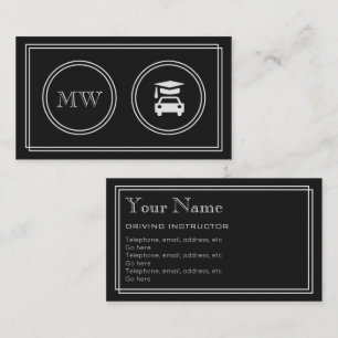 "Silent Movie" Driving Instructor Business Cards