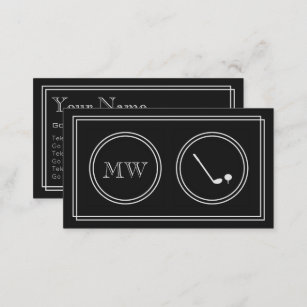 "Silent Movie" Golf Instructor Business Cards