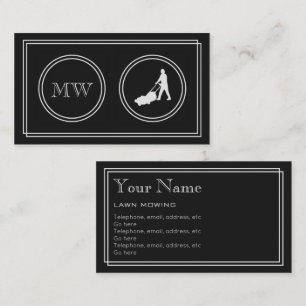 "Silent Movie" Lawn Care Business Cards
