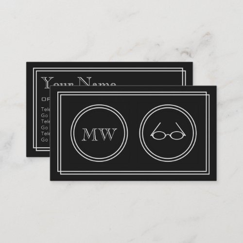 Silent Movie Optician Business Cards