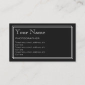 "Silent Movie" Photographer Business Cards (Back)