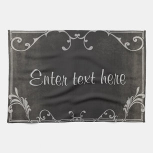 Silent movie script card kitchen towel