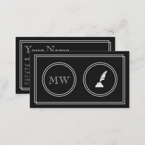 Silent Movie Writer Business Cards