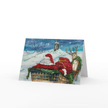 “Silent Night” a Submarine Santa Christmas Card