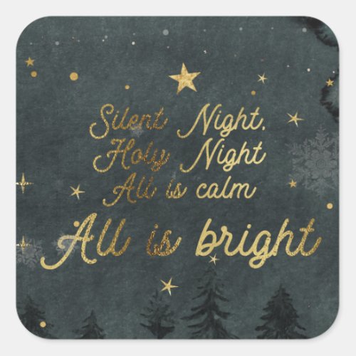 Silent Night All Is Bright Sticker