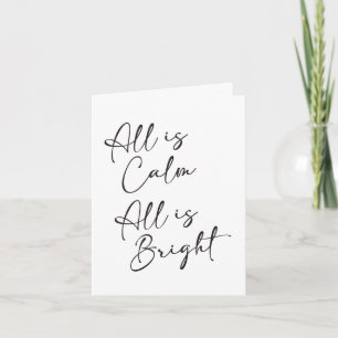 Silent Night All is Calm All is Bright Christmas Card