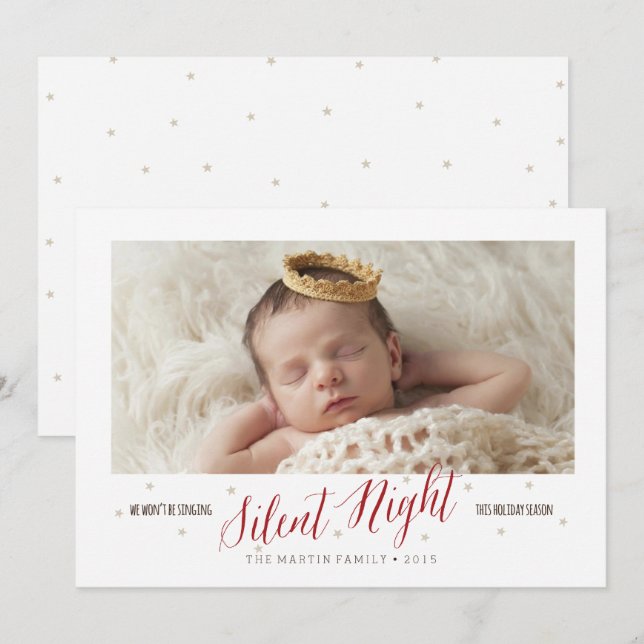 Silent Night Baby's First Christmas Holiday (Front/Back)