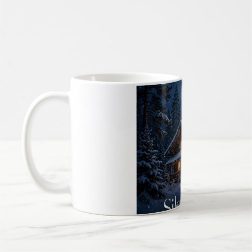 Silent Night Cabin Coffee Mug