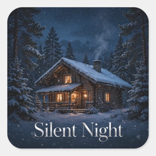 Silent Night Cabin Sticker
