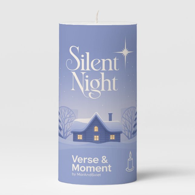 Silent Night Candle – Emotional Minimalist Winter  (Front)