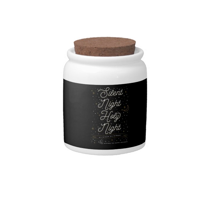 Silent Night Christmas Candy Jar Zazzle Com