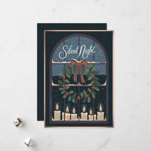 Silent Night Christmas Holiday Card